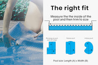 AURELAQUA Pool Cover 500 Micron 10x4m Solar Blanket Swimming Thermal Blue