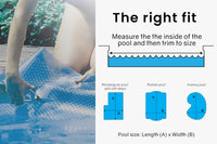 AURELAQUA Pool Cover 400 Micron 11x5m Solar Blanket Swimming Thermal Blue Silver