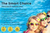 AURELAQUA Pool Cover 400 Micron 7.5x3.2m Solar Blanket Swimming Thermal Blue