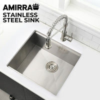 Amirra Kitchen Stainless Steel Sink 440mm x 440mm Smooth coated Silver