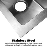 AMIRRA Kitchen Stainless Steel Sink 600mm x 450mm (Silver) AMR-KS-102-LH