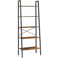 EKKIO 5-Tiers Metal Wood Ladder Shelf EK-WBS-100-YXH