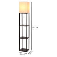 EKKIO Frameless Floor Vintage Lamp Shelf 160CM (Black) EK-FLS-101-MY