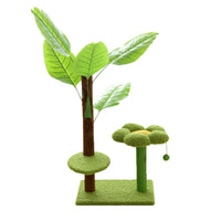 Floofi Cat Tree with Leaves (85cm Green) 2 Boxes FI-CT-111-RN