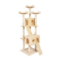 Floofi 170cm Plush Cat Condo Cat Tree Beige FI-CT-162-ZZ