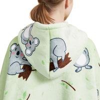 GOMINIMO Hoodie Blanket (Adult Koala Bear Green) GO-HB-139-AYS