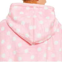 GOMINIMO Hoodie Blanket (Kids Light Pink Polka Dot) GO-HB-144-AYS