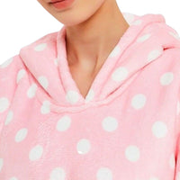GOMINIMO Hoodie Blanket (Kids Light Pink Polka Dot) GO-HB-144-AYS