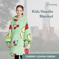 GOMINIMO Hoodie Blanket Kids Fruits Green GO-HB-123-AYS