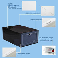 GOMINIMO Plastic Shoe Box 24 PCS Black GO-SB-105-QX