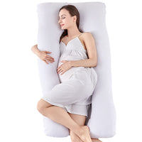 GOMINIMO Pregnancy/Maternity/Nursing Pillow with Pillowcase (White) GO-PP-101-BL