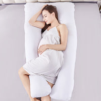 GOMINIMO Pregnancy/Maternity/Nursing Pillow with Pillowcase (White) GO-PP-101-BL