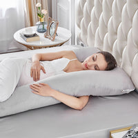 GOMINIMO Pregnancy/Maternity/Nursing Pillow with Pillowcase (Grey) GO-PP-100-BL