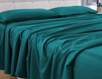 GOMINIMO 4 Pcs Bed Sheet Set 1000 Thread Count Ultra Soft Microfiber - King (Teal) GO-BS-120-XS