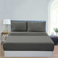 GOMINIMO 4 Pcs Bed Sheet Set 1000 Thread Count Ultra Soft Microfiber - Single (Grey) GO-BS-109-XS