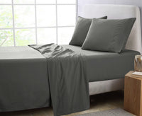 GOMINIMO 4 Pcs Bed Sheet Set 1000 Thread Count Ultra Soft Microfiber - King (Grey) GO-BS-118-XS