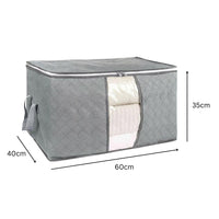 GOMINIMO 5 Pack 90L Clothes Storage Bag with Handles (Grey)