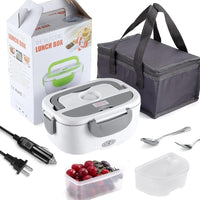 GOMINIMO 1.8L Electric Food Warmer Lunch Box with Insulated Carrying Bag GO-HLB-102-HP