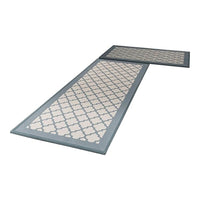 GOMINIMO 2 PCS Washable Non Slip Absorbent Kitchen Floor Mat (44x80+44x180cm, Grey Lucky Clover) GO-KRM-106-QC