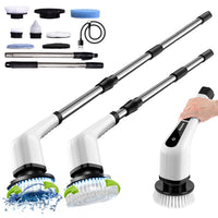 GOMINIMO Cordless Electric Spin Scrubber with 7 Replaceable Brush Heads (White)