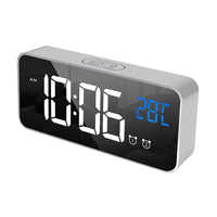 GOMINIMO Digital Clock Mirrored Grey GO-CK-102-FKT