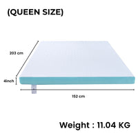 GOMINIMO Dual Layer Mattress Topper 4 inch with Gel Infused (Queen) GO-MTP-110
