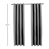 GOMINIMO Blackout Window Curtains for Thermal Insulated Room (Set of 2, W132cm x D243cm, Light Grey) GO-CNB-111-MM