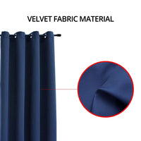GOMINIMO Blackout Window Curtains for Thermal Insulated Room (Set of 2, W132cm x D213cm, Dark Blue) GO-CNB-105-MM