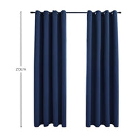 GOMINIMO Blackout Window Curtains for Thermal Insulated Room (Set of 2, W132cm x D213cm, Dark Blue) GO-CNB-105-MM