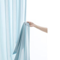 GOMINIMO Natural Linen Blended Curtains (Set of 2, W132cm x D243cm, Dark Blue) GO-CNB-108-MM