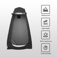 KILIROO Shower Tent with 2 window (Black)