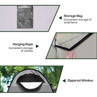 KILIROO Shower Tent with 2 window (Black)