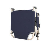 KILIROO Folding Camping Cot Bed 600D Oxford Fabric with Removable Pillow (Navy Blue) KR-CC-100-KX