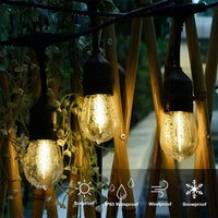 NOVEDEN 53FT 15+1 Bulbs LED Outdoor String Lights Garden Party Decoration