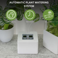 NOVEDEN Plant Watering System with DIY 30-Day Programmable (White) NE-PWD-101-JCE