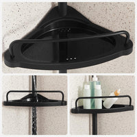 SONGMICS Adjustable Bathroom Corner Shelf with 4 Trays Black BCB001B01