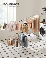 SONGMICS Foldable 2-Level Clothes Airer
