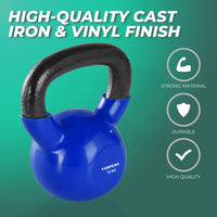 Verpeak Vinyl Kettlebell 6kg Turquoise VP-KB-125-AC