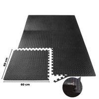 Verpeak Puzzle Gym Mat EVA Interlocking Foam Tiles with Border (Black) VP-GMT-100-LMJ