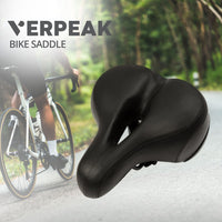 VERPEAK Comfortable Bike Seat Wide Bicycle Saddle Cushion for Women and Men (Black) VP-BSD-100-JK