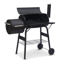 2-in-1 Outdoor Barbecue Grill & Offset Smoker