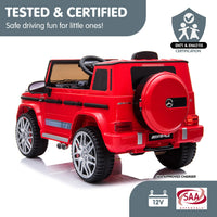 Mercedes Benz AMG G63 Licensed Kids Ride On Electric Car Remote Control - Red