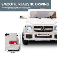 Mercedes Benz AMG G65 Licensed Kids Ride On Electric Car Remote Control - White