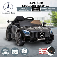 Mercedes Benz Licensed Kids Electric Ride On Car Remote Control - Black