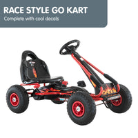 G95 Kids Ride On Pedal-Powered Go Kart  - Red