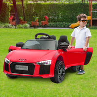 R8 Spyder Audi Licensed Kids Electric Ride On Car Remote Control - Red