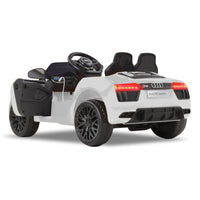 R8 Spyder Audi Licensed Kids Electric Ride On Car Remote Control - White