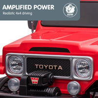 Licensed Toyota FJ-40 Electric Kids Ride On Car by - Red