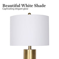 Sarantino Metal And Marble Table Lamp - White