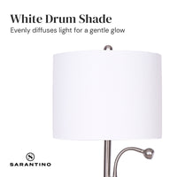 Sarantino 2-in-1 Table Lamp with LED Reading Light